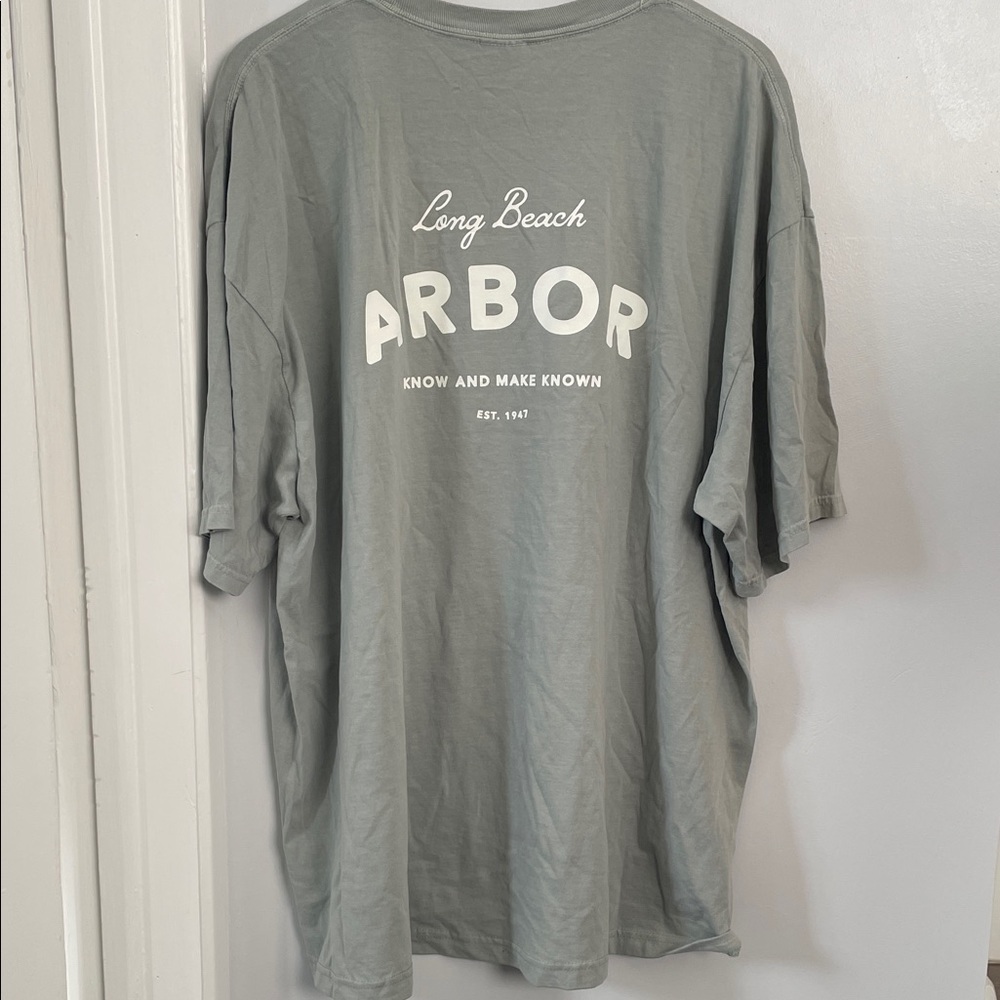 Arbor road Long Beach Light greenish Gray Short Sleeve Tee Men’s 3 XL - Picture 6 of 6